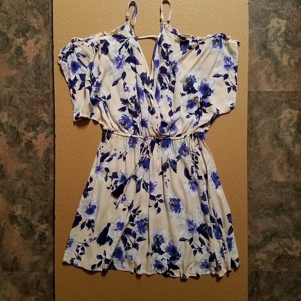 En Creme Women's Above Knee Floral Print Casual Dr